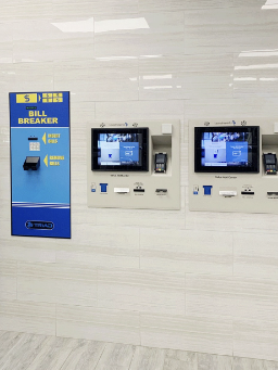 Change machine and laundry card kiosk