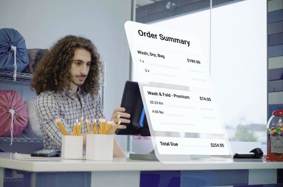 depiction of the order summary for a drop-off customer